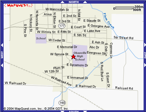 Okawville Street Map